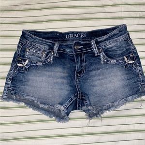 Grace in LA Jean Shorts sz 27 with emblems